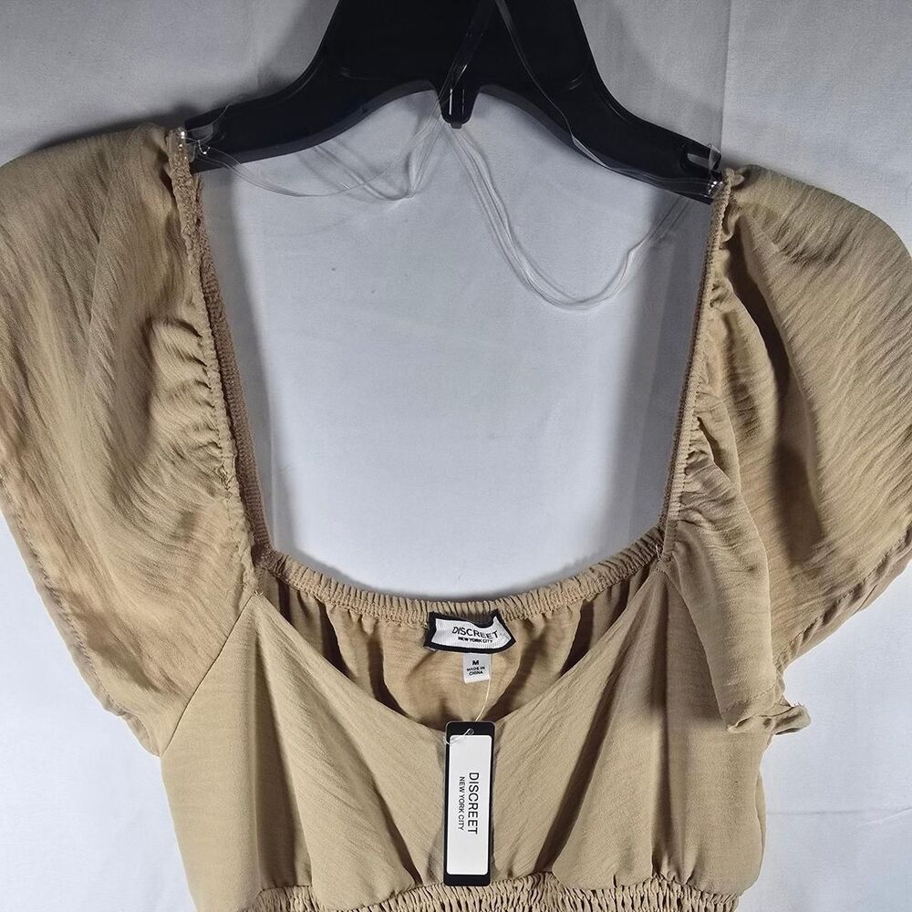 Disctreet New York City Women's Tan and Cream Dress